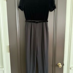 Vintage 1980’s Chic Black and Gray Jumpsuit